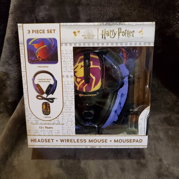 Harry Potter Headsets with Microphone, Wireless Mouse Tech Bundle